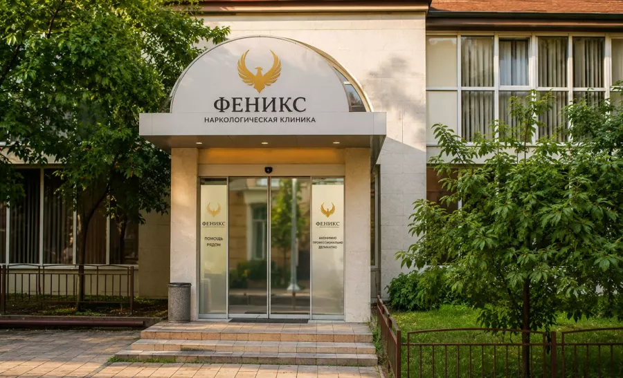 Вход в наркологическую клинику «Феникс» в Минеральных Водах